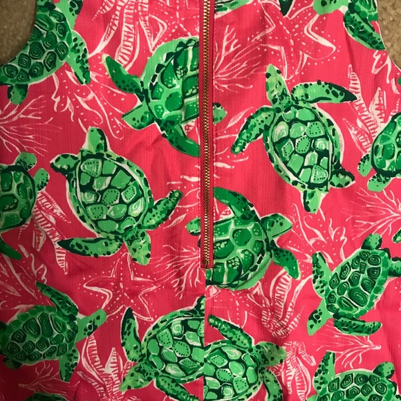 Tommy Bahama girls pink & green turtle shift dress - Picture 5 of 5